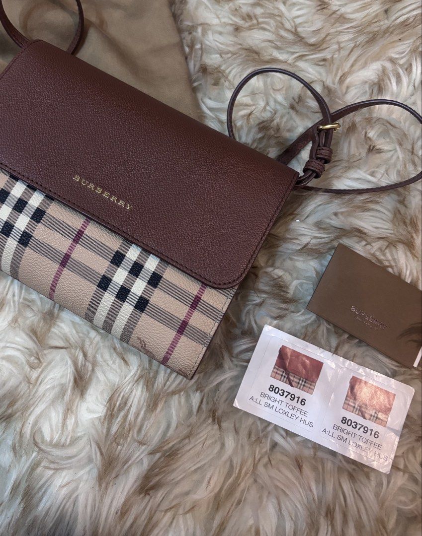 Burberry Small Loxley Hus Crossbody (Category: Luxury Bags & Wallets) located in Dumaguete. Submitted by stefani0002 (Listing ID 1426882899, Image 2). Description: - in bright toffee - bought in 2023 at burberry london - used a few times only - dm for sure buyers only pls :(.