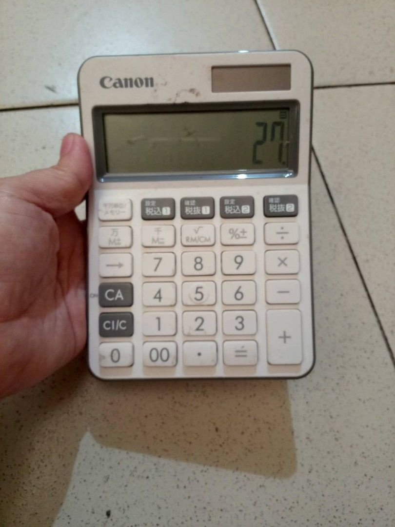 Canon Calculator (Category: Office & Business Technology) located in Guiguinto. Submitted by chilov.stuffs (Listing ID 1426926323, Image 1). Description: Japan Surplus Fb: Yen Abubot Surplus.