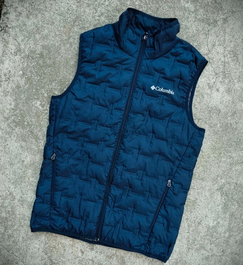 Columbia Men's Puffer Vest (Category: Activewear) located in Manila. Submitted by brightcloud_25 (Listing ID 1426904124, Image 1). Description: columbia delta ridge II vest(Omni heat) size medium 21 x 27 good as new 650 + sf Columbia Men’s Delta Ridge II Down Vest, a lightweight layer designed for versatile warmth in cold weather. Key Features Insulation: Features 650 fill power down that is RDS (Responsible Down Standard) certified. Thermal Tech