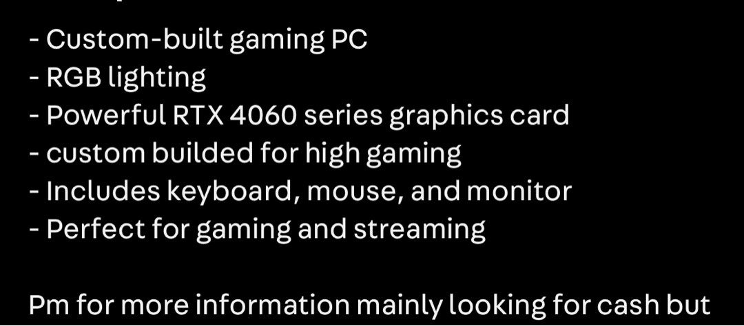 Custom Built Gaming PC with RTX 4060413291948949514244