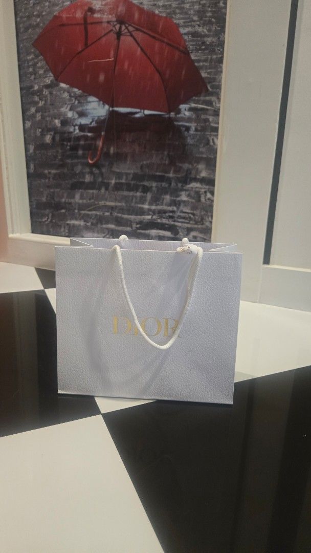 Dior Paper Bag (Category: Luxury Accessories) located in Manila. Submitted by primrepublic (Listing ID 1426796343, Image 2). Description: Authetic Dior Paper Bag with ribbon 27x23cm .