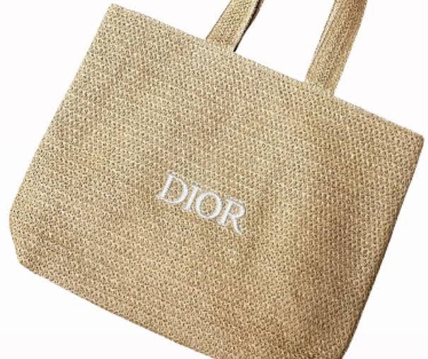 Dior Straw Tote Bag GWP (Category: Luxury Bags & Wallets) located in Santa Rosa. Submitted by happydays__ (Listing ID 1426821103, Image 2). Description: Dior Rafia Straw tote bag GWP collectible FREE white dior paper bag P 3500 only Loc: Nuvali Lalamove or LBC Perfect for summer! .