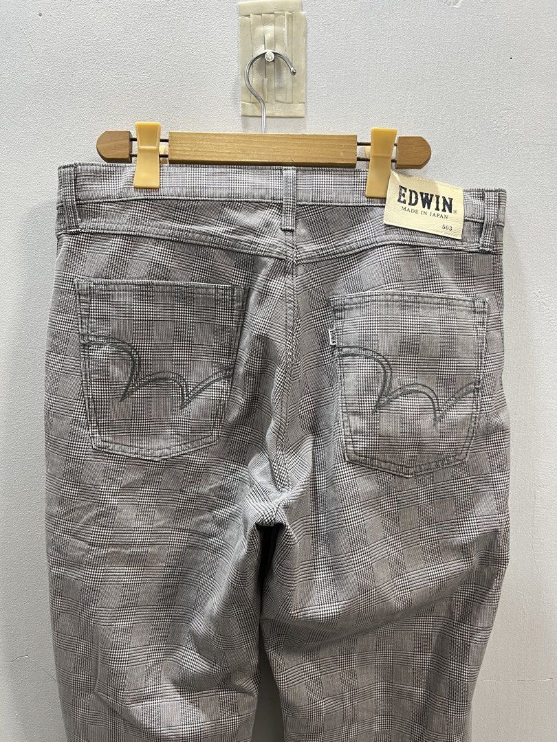 Edwin 503 Checkered Pants - Size 33 (Category: Jeans) located in Dagupan City. Submitted by nigsstuff.com (Listing ID 1426946763, Image 3). Description: Measurements ⬇️ Size 35-36 Length: 39.5 Leg Open: 12 Hem: 7.5 No issue Very good condition .