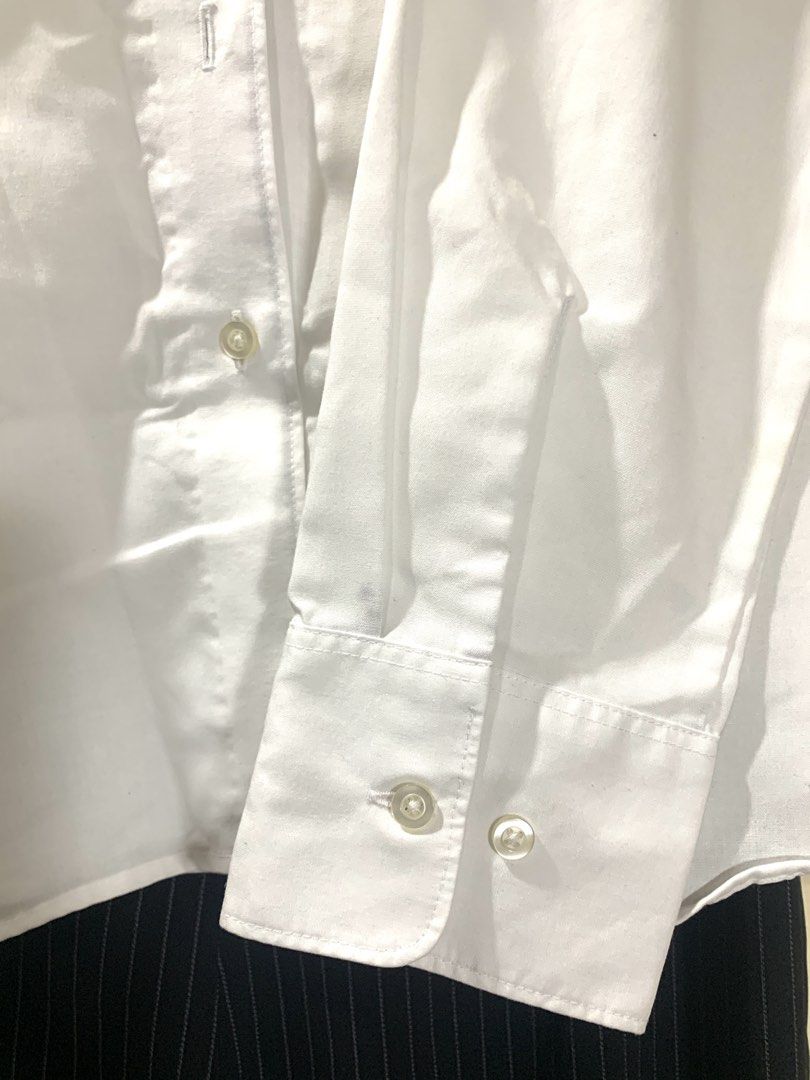 Front desk uniform/Security personnel Womens (Category: Sets or Coordinates) located in Mandaue City. Submitted by maxguiller89260 (Listing ID 1426913565, Image 2). Description: Top: Blouse x2 Size 40 Olymp Striped bottom: Mastina 38 striped pants L. 35”/90cm Leg width 9.5”/24cm In seam 26”/66cm Rise 8.5”/21cm Waist 30-31.5”/77-79cm EU 38 Leg width 9.5”/24cm Side zip/3 button fastener Fabric from Japan Germany/Single Owner/used Uniform used for f