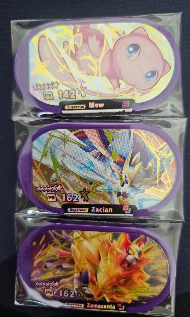 [FULL COMPLETE SET] Pokemon Mezastar 3 X Legacy Meza tags! Mew, Zacian ...