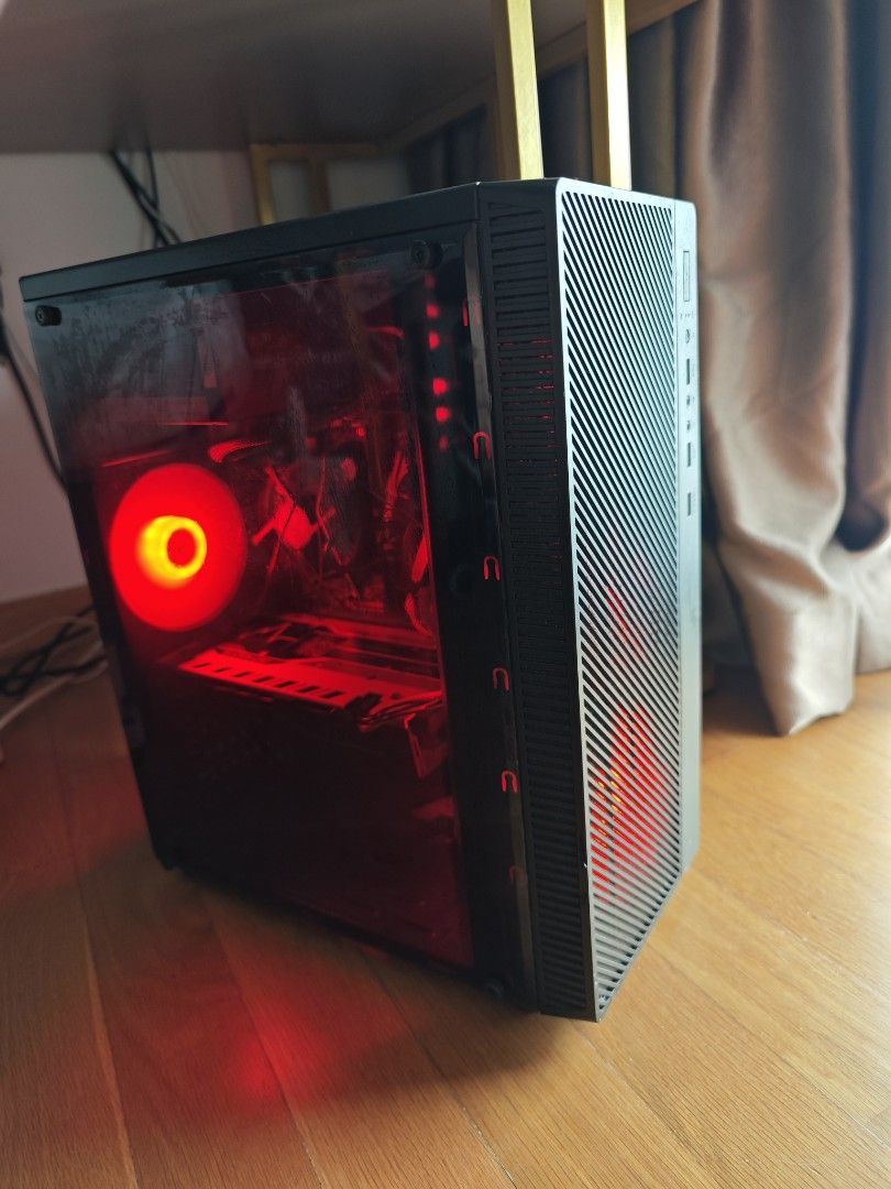 Gaming PC with red LED413291173245112320