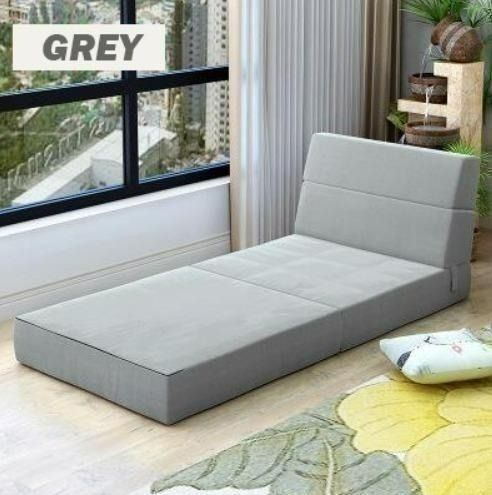 Grey Foldable Lazy Sofa Bed Mattress