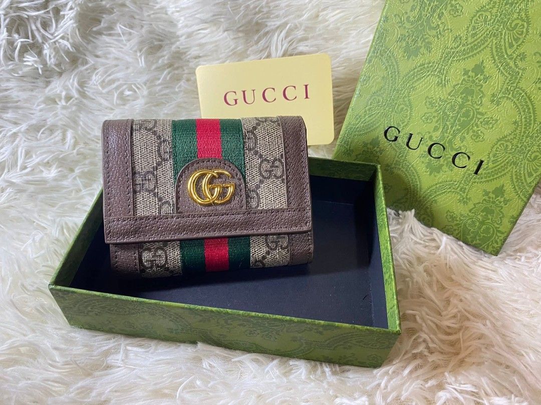 Gucci Ophidia Compact Wallet (Category: Luxury Bags & Wallets) located in Las Pinas. Submitted by jadasy_vintagefinds (Listing ID 1426874651, Image 1). Description: Gucci Ophidia Compact Wallet trifold in great condition with box. coded no cert/card 📦 LBC, JNT, JRS Provincial Areas 💸 COD in Metro Manila only 🛵 Same-day delivery via Lalamove/Grab 🌏 Worldwide Shipping via EMS/DHL 📍Store pick up (Dasma Cavite) .