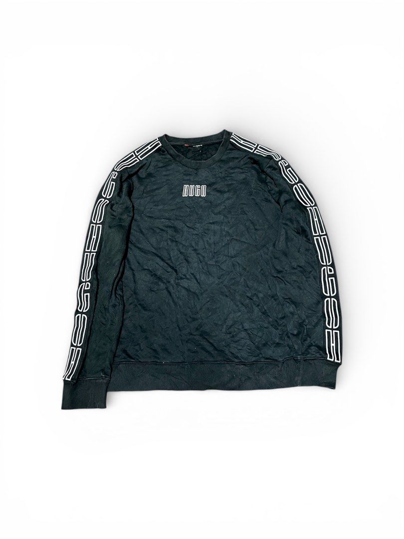 Hugo Boss Doby 203 Sweatshirt (Category: Coats, Jackets and Outerwear) located in Dumaguete. Submitted by overthrifted (Listing ID 1426911100, Image 2). Description: 1 crack line on sleeve only issue cut tags but guaranteed authentic 20x27 .