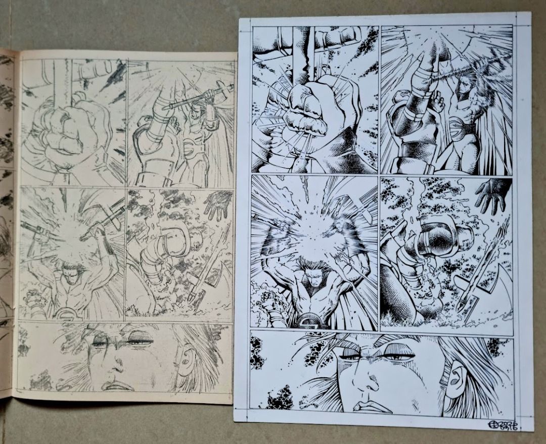 INKS original art-piece: MARVEL comics submission (THE SENTRY 3 ...