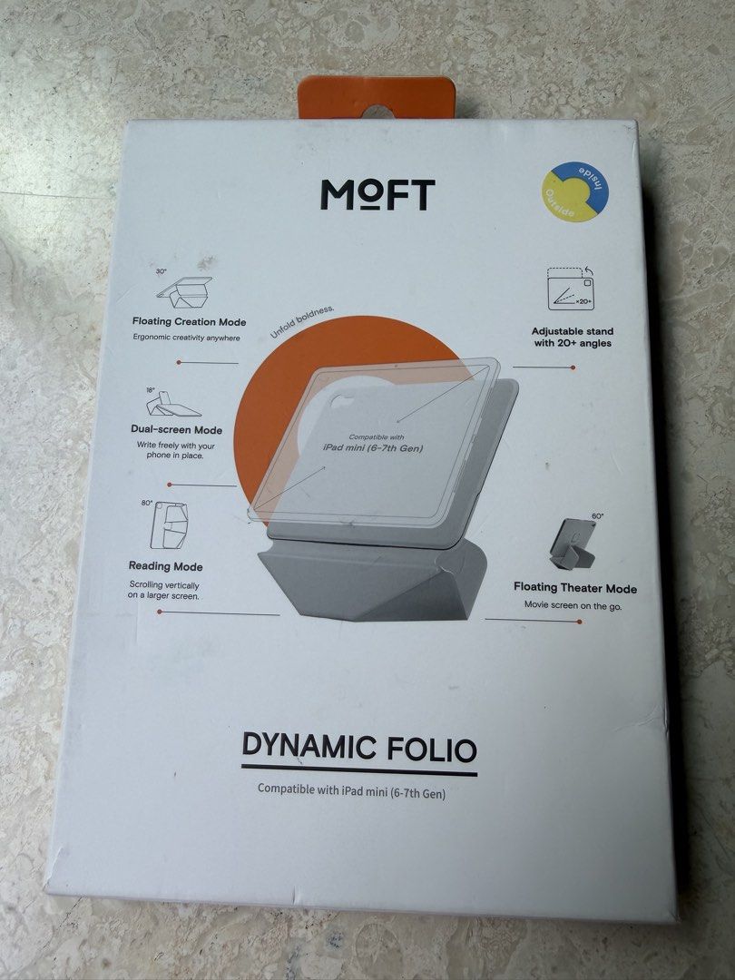 iPad case (Category: Laptop Bags & Sleeves) located in Singapore. Submitted by nightrhythmics (Listing ID 1426814641, Image 2). Description: Moft Dynamic Folio - iPad mini (6th-7th gen).