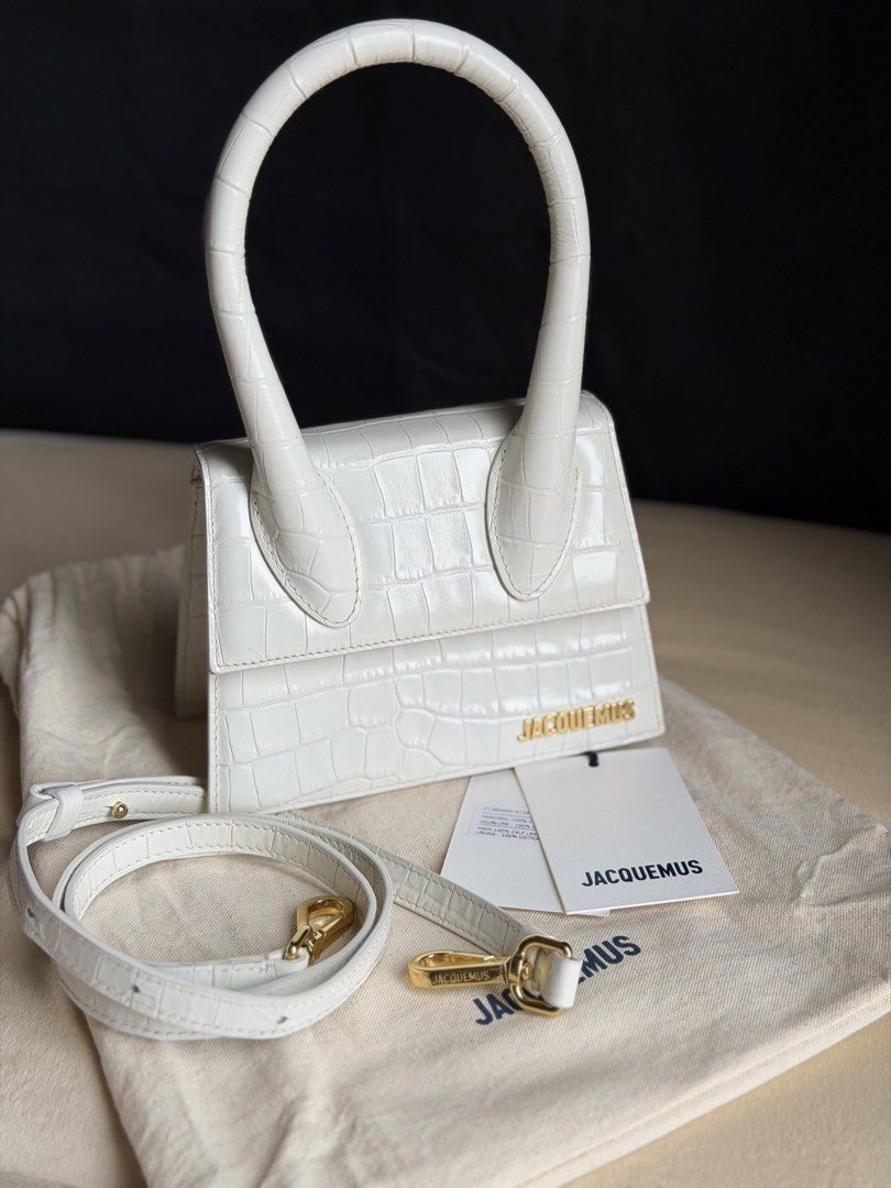 Jacquemus Le Chiquito (Category: Luxury Bags & Wallets) located in Cavite. Submitted by joeii2021 (Listing ID 1426909494, Image 1). Description: Le Chiquito Moyen Croc Embossed Leather Bag In Ivory Used only a few times - Complete inclusions.