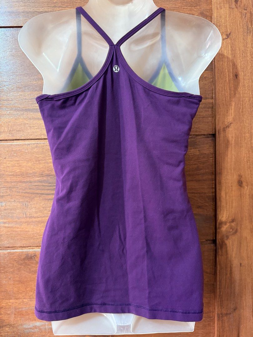 Lululemon Power Y Purple Tank Top (Category: Activewear) located in Makati City. Submitted by knj.finds (Listing ID 1426834698, Image 3). Description: Chest (pit to pit): 15 in (30 in around) Length: 23 in Hem width: 16.5 in FEATURES Lycra®: Added Lycra® fibre for shape retention Fit: Tight fit, bum-covering length On hand, ready for shipping No Return No Exchange Mode of Payment: GCash/Cash.
