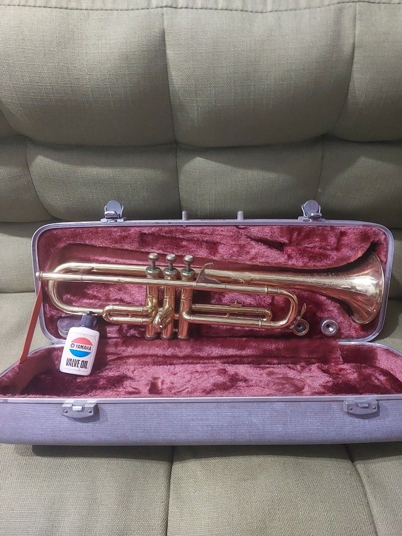 LYRICAL Trumpet with Case (Category: Musical Instruments) located in Quezon City. Submitted by jpnvintageonline (Listing ID 1426801467, Image 3). Description: LYRICAL Tokan Japan Bb Copper Brass Trumpet In Good as is condition with minor dent 6950php .