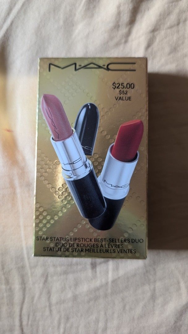 Mac lipstick duo (sold as set) (Category: Makeup) located in Rizal. Submitted by sheitla (Listing ID 1426815012, Image 1). Description: 📍Antipolo City, near SM Masinag Mac lipstick duo (sold as set) Contains: 1 Retro Matte Lipstick (Ruby Woo 707) and 1 Lustreglass Lipstick (Thanks,It's M•A•C! 540) Got this from Macys last year but was not used at all. With box, great for gifting..