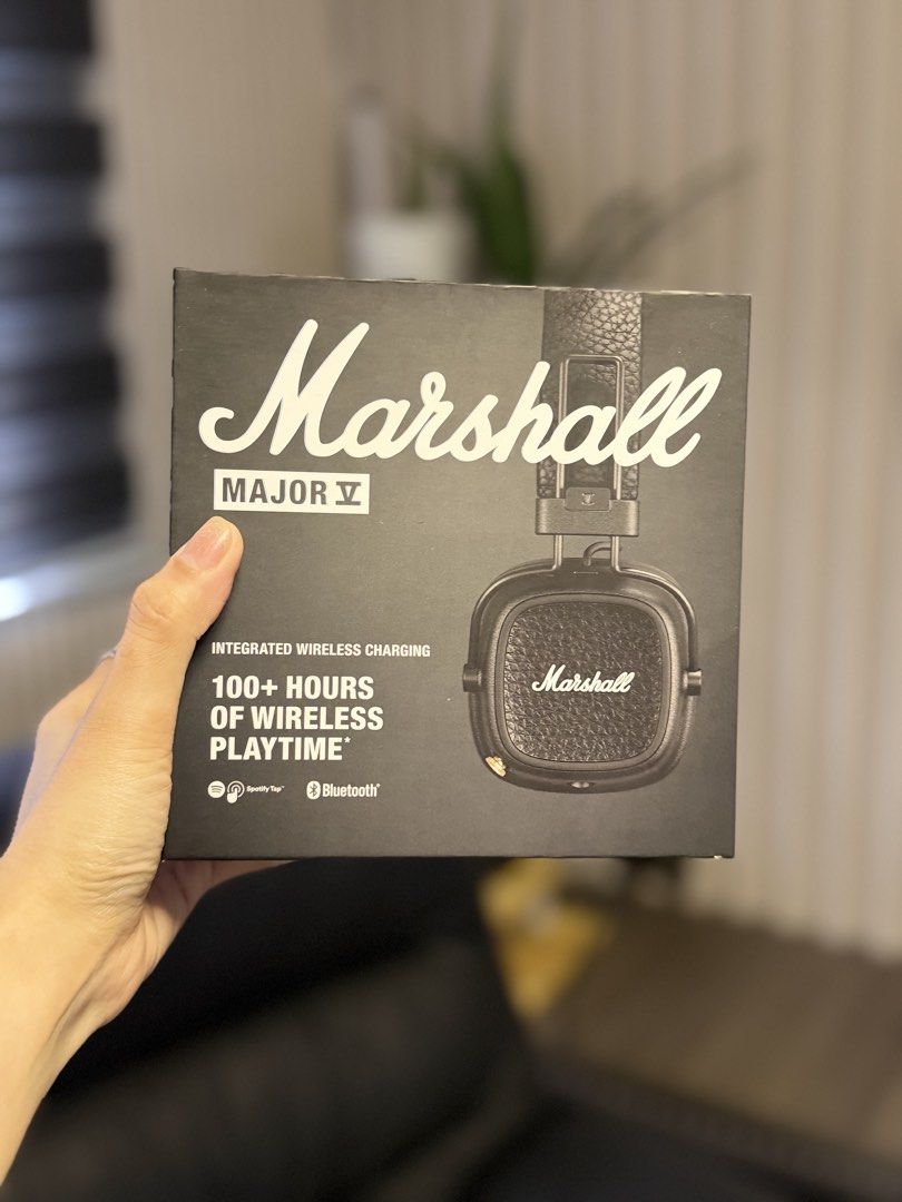 Marshall Major V Bluetooth Headphones (Category: Headphones & Headsets) located in Pasay City. Submitted by misssssb (Listing ID 1426837532, Image 1). Description: MARSHALL MAJOR V Bluetooth Headset -Brand New, sealed, never open for testing -100+ playtime / Bluetooth 5.3/ Wireless + USB-c Charging -From Beyond the Box PAYMENT & SHIPPING pwd meet up near MOA or Parqal Delivered via Lalamove/ Grab (c/o buyer) Full payment via Gcash/ Maya or Bank T