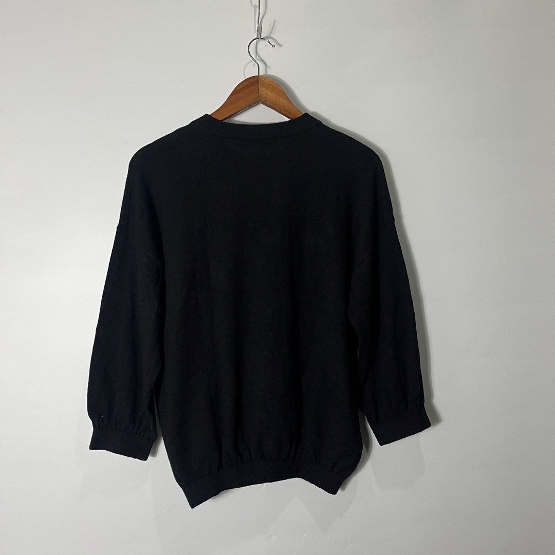 MOSCHINO LOVE Knitted Sweater (Category: Luxury Apparel) located in Bulacan. Submitted by vanitylab (Listing ID 1426897100, Image 2). Description: Dimension: 22 W x 24.5 L Condition: Very Good .