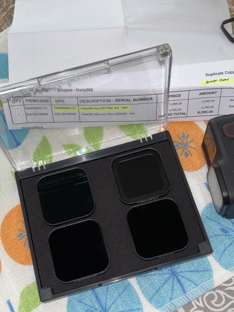 ND Filter for insta360 Ace pro 1 (Category: Other Photography Accessories) located in Cavite. Submitted by rosiee.anne (Listing ID 1426818876, Image 1). Description: Brand new original ND filter for Insta360 Ace pro 1. Original price is 3495 Rfs: I have ace pro 2, it won’t fit huhu.