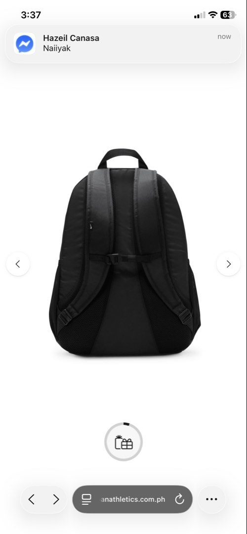 Nike Backpack Black (Category: Backpacks) located in Baguio. Submitted by declutterandco2600 (Listing ID 1426956208, Image 3). Description: Nike Hayward Backpack (26L) Bought it in store: Php 3,295 Rfs: too big for me. used it once. still good as new 😊 .