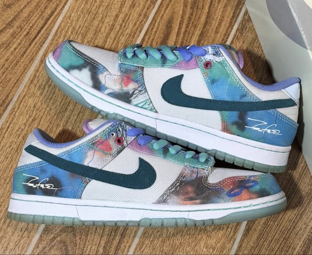 Nike sb dunk low futura (Category: Sneakers) located in Mandaluyong City. Submitted by pepitomanaloto_777 (Listing ID 1426879916, Image 1). Description: Nike SB Dunk Low Futura Condition: 9/10 Size: 8 Price: 10,000 Location Mandaluyong 📍 MOD: Grab/Lalamove/JNT 🚚 MOP: Gcash/Bdo Transfer 💳 No return/Exchange/Refund ❌ No COD/COP Transaction ❌ Need 50% DP for reservation (Non Refundable) PS: Buy with Confidence 📌.