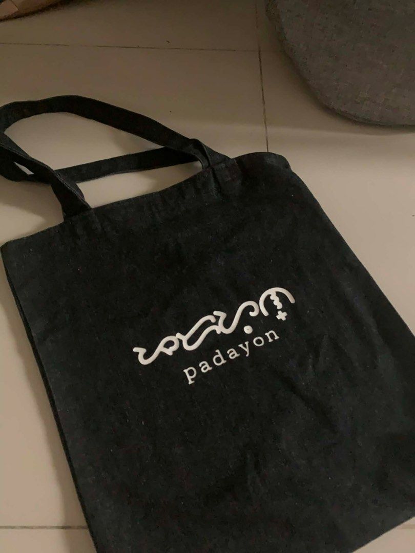 Padayon Denim Tote Bag (Category: Tote Bags) located in Cavite. Submitted by makeitdrippy (Listing ID 1425479387, Image 2). Description: “Padayon” Baybayin Tote Bag.