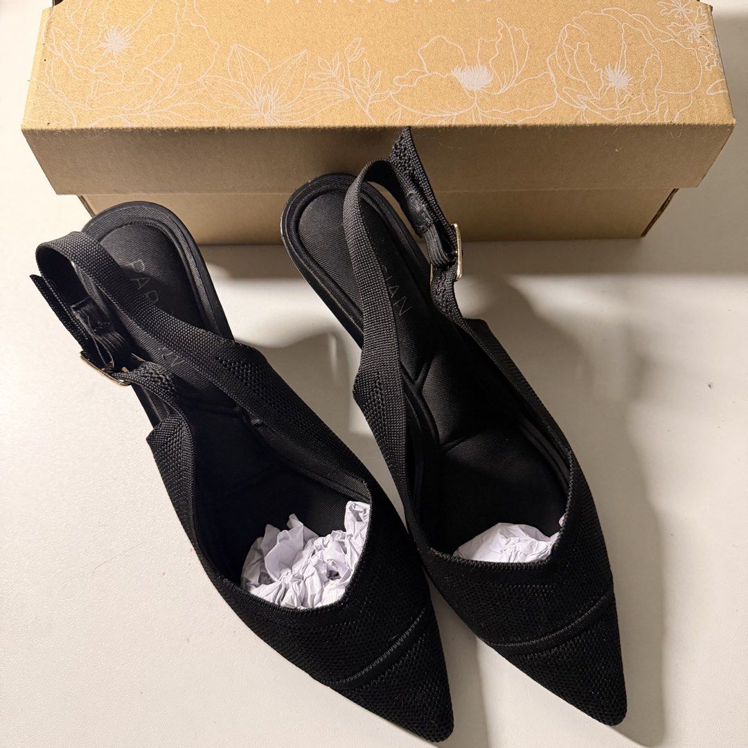 Parisian Vera Slingback Heels - Black (Category: Heels) located in Quezon City. Submitted by declutterwcha (Listing ID 1426900695, Image 1). Description: Parisian Vera Slingback Heels - Black Size: 7 Condition: 10/10 MOP: BPI, Unionbank Shipping Method: c/o Buyer * Lalamove, Grab, Moveit - Metro Manila * LBC, JRS - Outside Metro Manila Please send a message for further details ✨.
