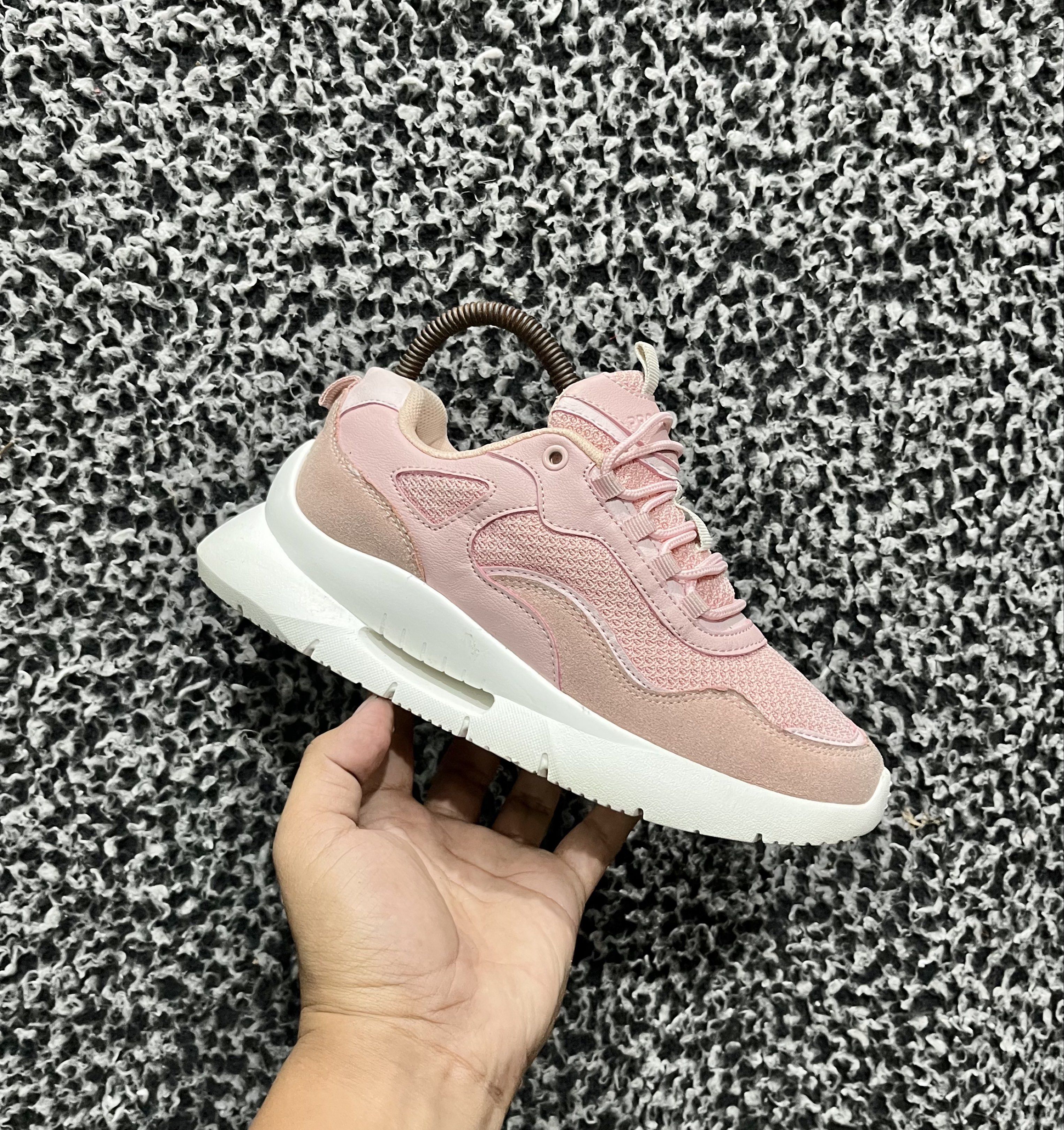 Pro-Specs Stax 2 | Size 6.5 womens (Category: Sneakers) located in General Trias. Submitted by zrchustle.604 (Listing ID 1426956729, Image 1). Description: Pro-Specs Stax 2 The shoe in the image is a Pro-Specs sneaker, specifically consistent with the Stax 2 model in pink. Pro-Specs is a well-known Korean sports shoe brand..