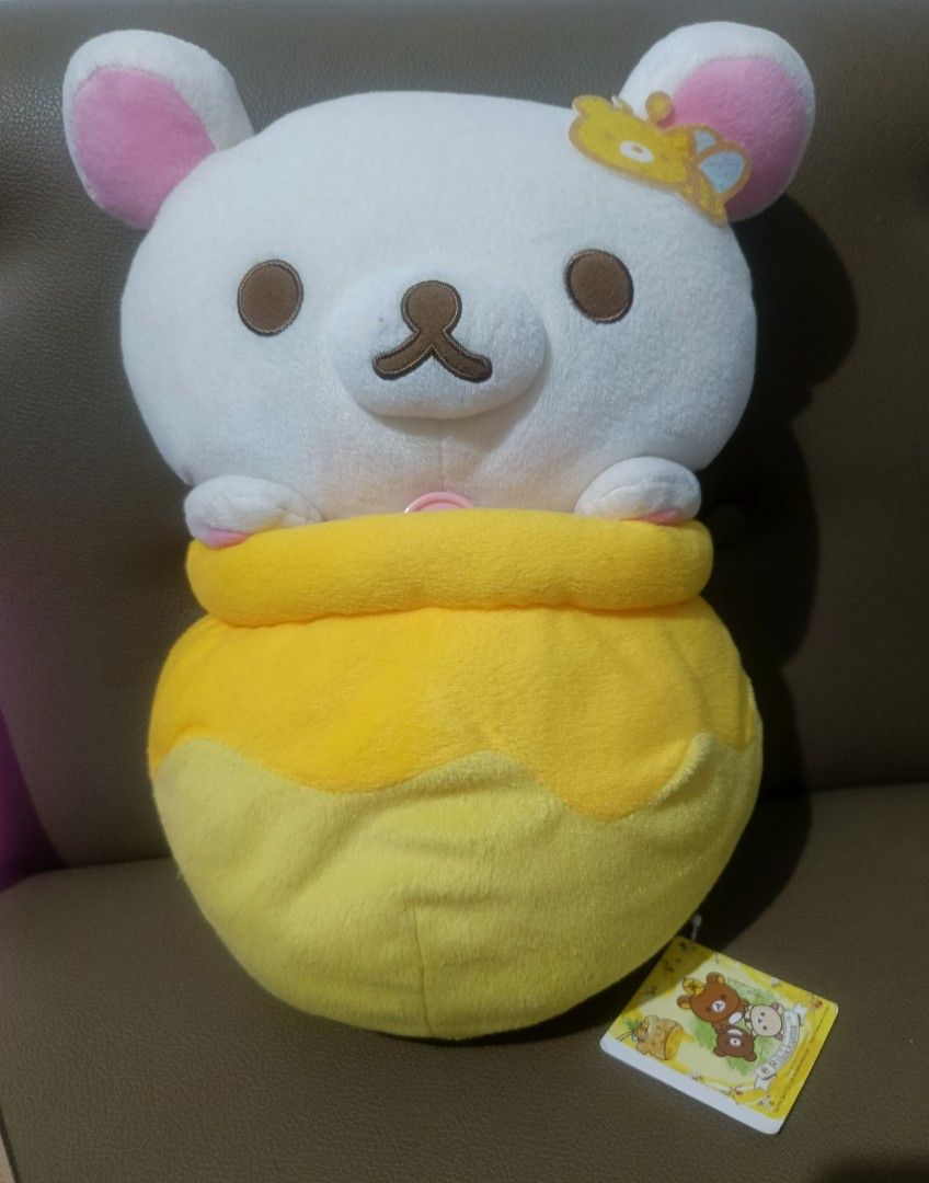 Rilakkuma Honey Pot Plush Toy (Category: Plushies & Soft Toys) located in Bulacan. Submitted by samotsarihub (Listing ID 1426811615, Image 1). Description: 14x9 inches new, with paper tag - Rilakkuma.