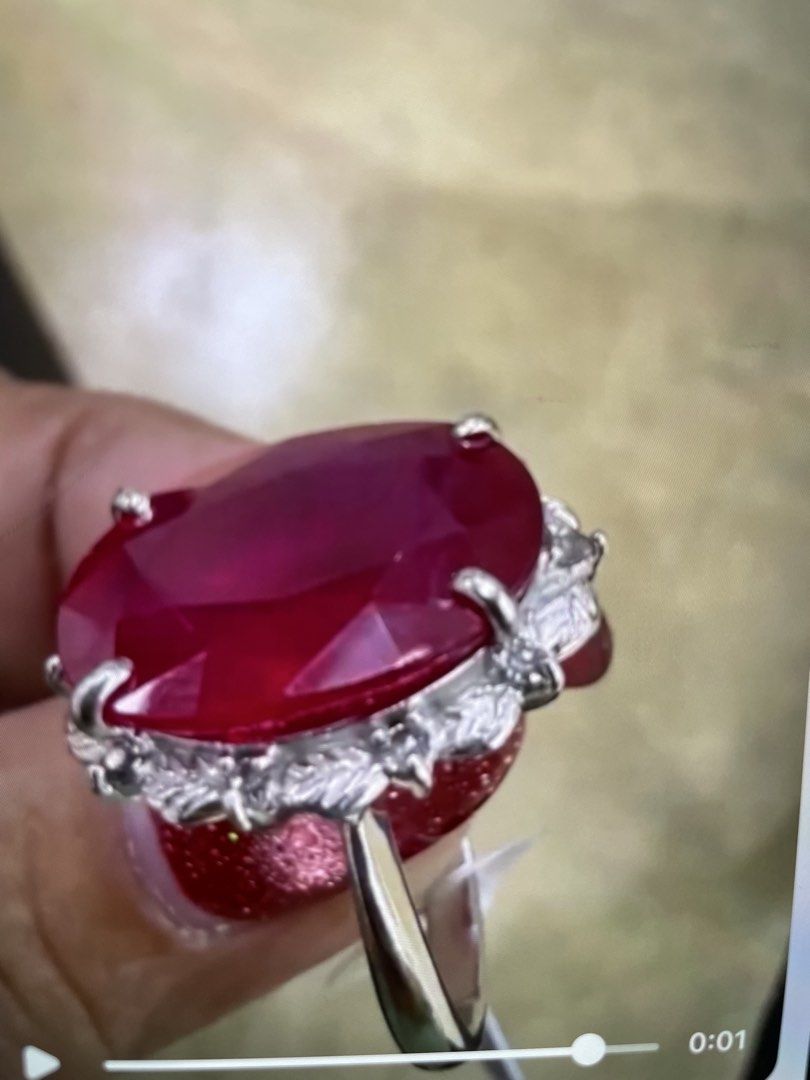 Ruby and Diamond Ring (Category: Rings) located in Singapore. Submitted by gemsandjewelry (Listing ID 1426928201, Image 7). Description: K18 white gold Japan 8.78 gram Ruby 12.23 Diamonds 0.19.