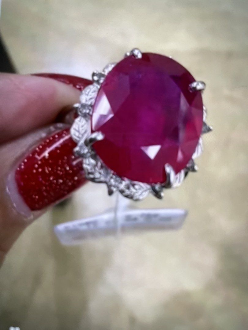 Ruby and Diamond Ring (Category: Rings) located in Singapore. Submitted by gemsandjewelry (Listing ID 1426928201, Image 9). Description: K18 white gold Japan 8.78 gram Ruby 12.23 Diamonds 0.19.