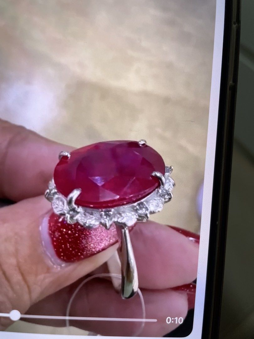 Ruby and Diamond Ring (Category: Rings) located in Singapore. Submitted by gemsandjewelry (Listing ID 1426928201, Image 5). Description: K18 white gold Japan 8.78 gram Ruby 12.23 Diamonds 0.19.