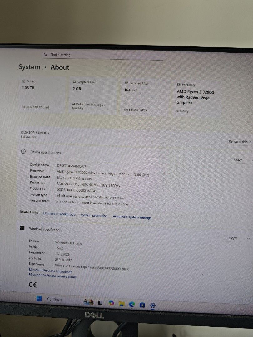 Ryzen 3200G desktop PC computer AMD CPU419641972386713604