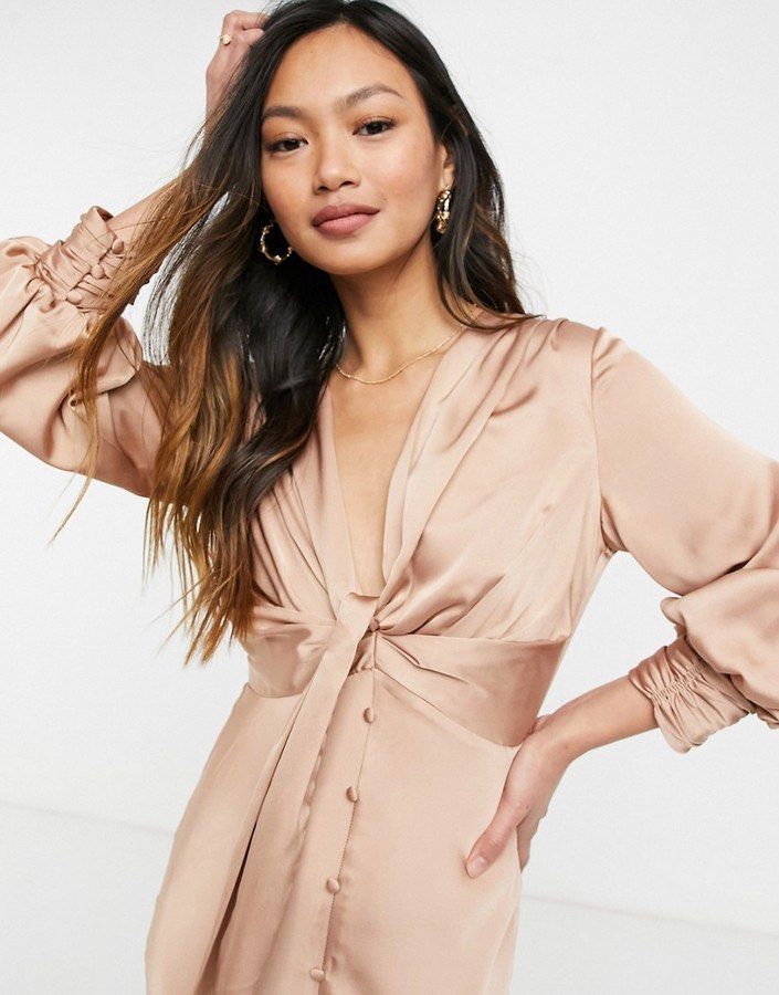 Satin Maxi Dress with Tie Front (Category: Dresses) located in Marikina City. Submitted by repurpose_studio (Listing ID 1426919257, Image 3). Description: .