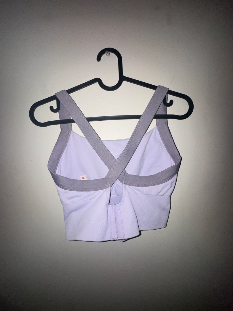 Sports Bra - Lavender (Category: Activewear) located in Paranaque City. Submitted by kdpreloved_ (Listing ID 1426900803, Image 3). Description: Medium to large Medium on tag, no flaw Pwede pang yoga or Pilates .