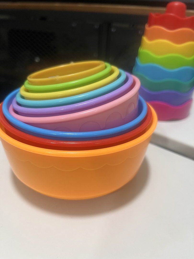 Stacking Cups and Ball Toy Set (Category: Educational & Learning Toys) located in Antipolo. Submitted by Momikondo (Listing ID 1426809485, Image 3). Description: Stacking cups 100 pesos each set Balls 250 big, 100 small Pay via Gcash Shipping from Pasig .