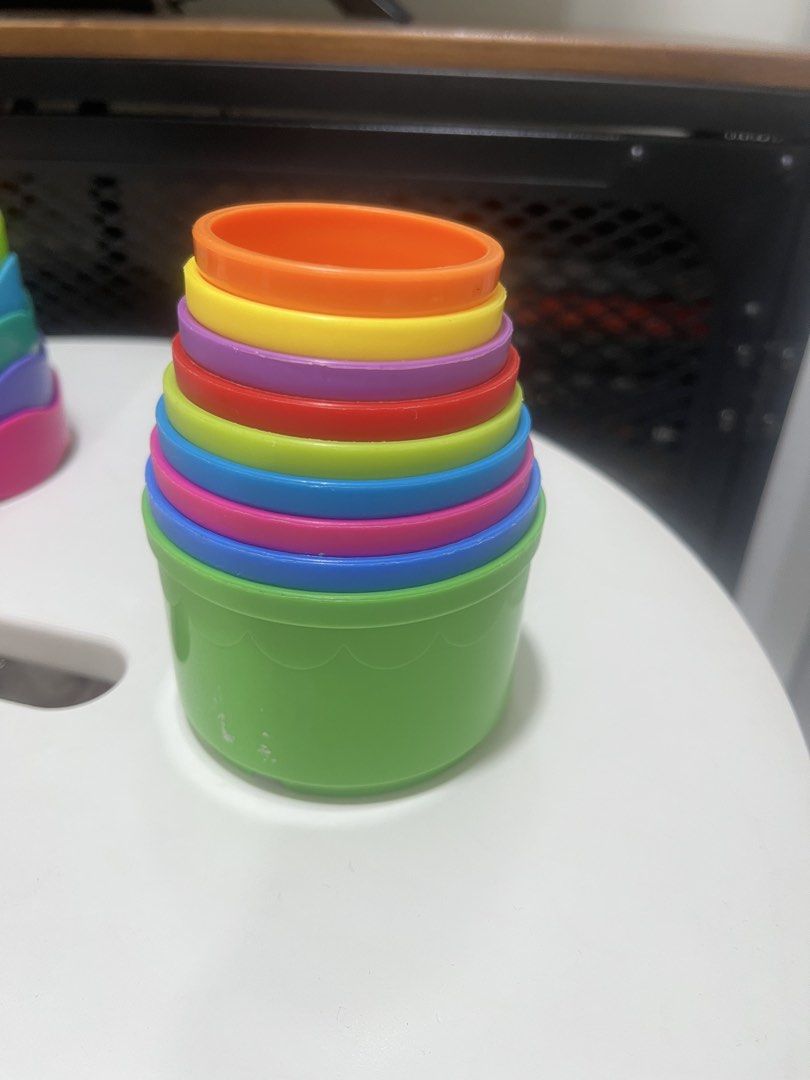 Stacking Cups and Ball Toy Set (Category: Educational & Learning Toys) located in Antipolo. Submitted by Momikondo (Listing ID 1426809485, Image 2). Description: Stacking cups 100 pesos each set Balls 250 big, 100 small Pay via Gcash Shipping from Pasig .