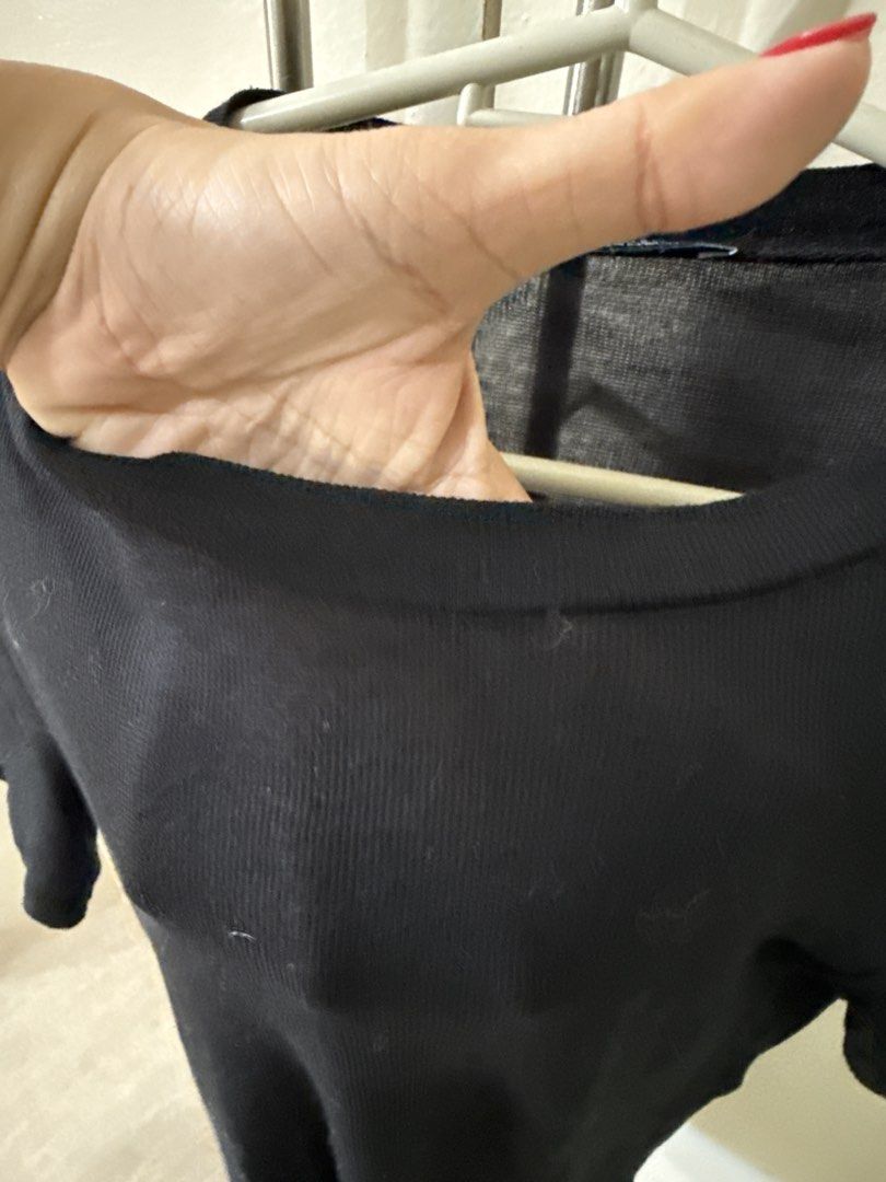 Zara Black T-shirt - Size S (Category: Shirts) located in Marikina City. Submitted by moonchok (Listing ID 1426831678, Image 3). Description: Authentic Zara shirt. Very lightweight A bit see through A simple, versatile piece suitable for everyday wear. Worn once! Bought at Zara powerplant Out of stock sa stores .