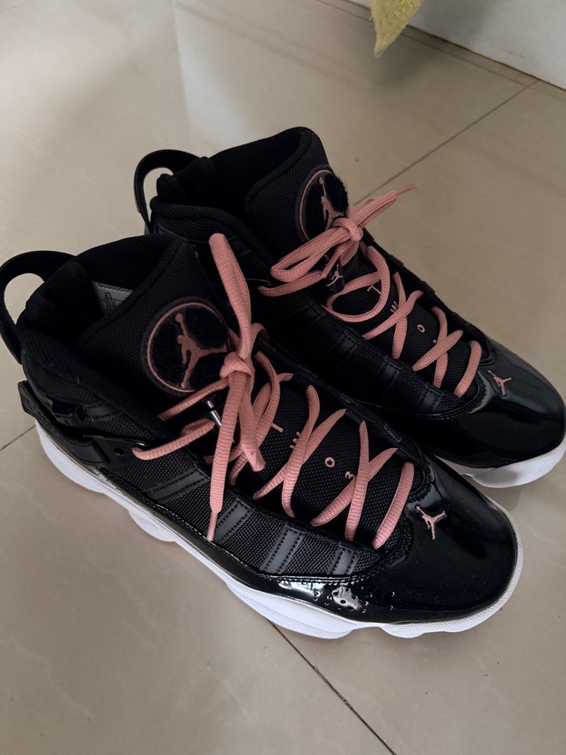 Authentic Air Jordan 6 Rings Black Pink (Category: Sneakers) located in Makati City. Submitted by rcloset_ (Listing ID 1427025475, Image 1). Description: .