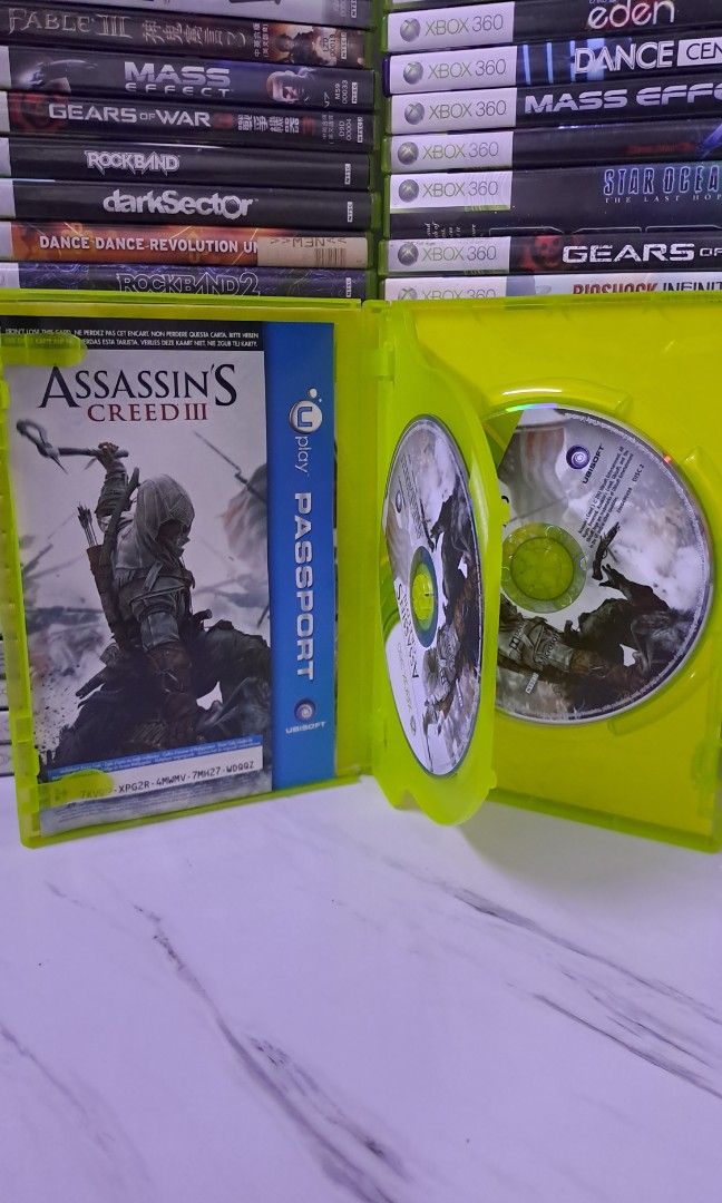 Assassin's Creed III - Xbox 360 (Category: Xbox) located in Muntinlupa City. Submitted by echo.066 (Listing ID 1426996104, Image 2). Description: FOR SALE XBOX 360 CD GAME 850 PHP ASSASSINS CREED III NTSC J MINT CONDITION AVAILABLE FOR DELIVERY VIA LALAMOVE AVAILABLE FOR SHIPPING VIA J&T EXPRESS MODE OF PAYMENT : BANK / GCASH / MAYA Check my PROFILE for more CDs MUSIC / GAMES / MOVIE MUNTINLUPA CITY LOCATION .