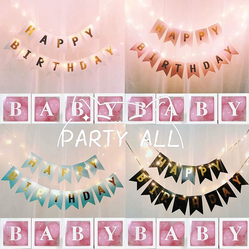 Birthday English Letter Pennant Banner, Hobbies & Toys, Stationery ...