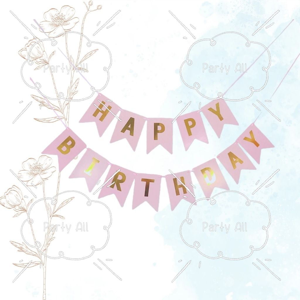 Birthday English Letter Pennant Banner, Hobbies & Toys, Stationery ...