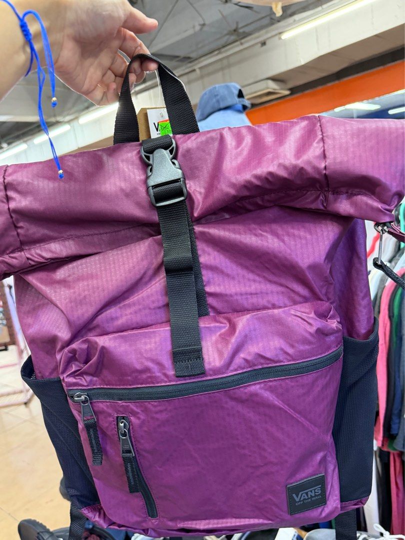 Brand new Authentic Vans Roll Top Backpack (Category: Backpacks) located in Quezon City. Submitted by fashionalley_88 (Listing ID 1427051715, Image 2). Description: Brand new with tag purchased from USA Guaranteed authentic! VANS BACKPACK SALE! Original price 4k+.