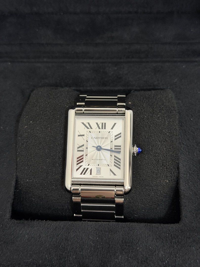 Cartier Tank XL Automatic (Category: Luxury Watches) located in Manila. Submitted by rhyswatchphil (Listing ID 1426965831, Image 1). Description: Cartier Tank XL WSTA0053 Year 2023 Under Warranty Full Set Condition 9.8/10 San Juan City 290,000.