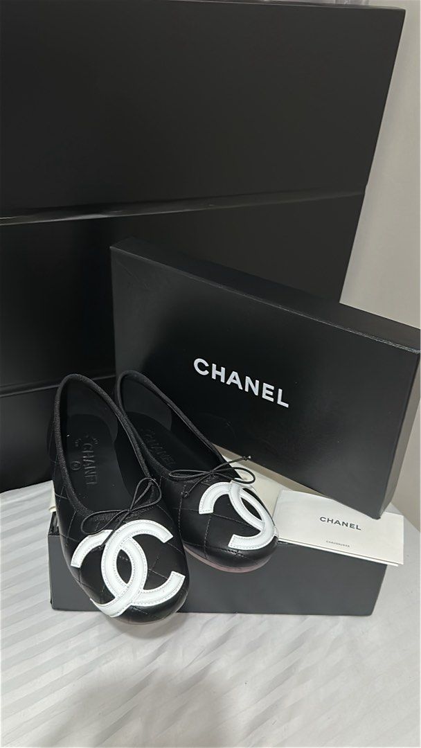 Chanel Cambon Flats (Category: Sneakers & Footwear) located in Manila. Submitted by luvsosa (Listing ID 1426971999, Image 2). Description: - All Sizes Available -With Box, Pouch and Cards - DM IF U WANT PROOF OF PURCHASE OR OTHER INQUIRIES -MOP: Gcash -MOD: J&T or Lalamove.