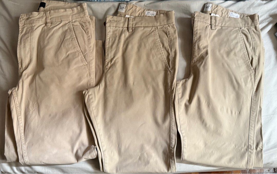 Chino pants bundle (Category: Chinos) located in Quezon City. Submitted by reidify (Listing ID 1426981144, Image 1). Description: ₱1400 take all all size S all original cubao qc loc .
