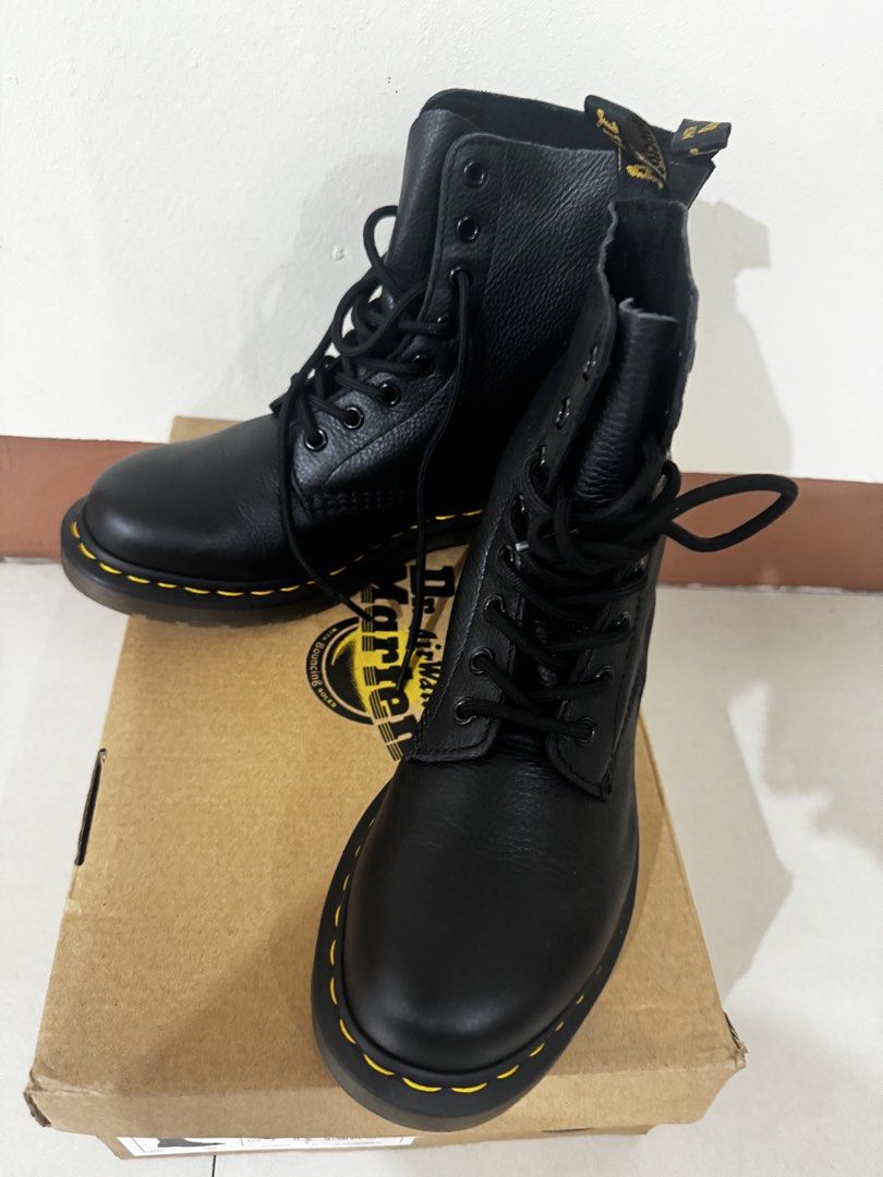 Dr. Martens 1460 Pascal Virginia Leather Boots (Category: Boots) located in Manila. Submitted by curateandcreate (Listing ID 1427122447, Image 3). Description: Dr. Martens Pascal Virginia Leather Smooth Retro Punk Calf Boots Color: Black Excellent condition. Used only in 1 trip Size 8 W RFS: Wrong size Originally bought at $170 .