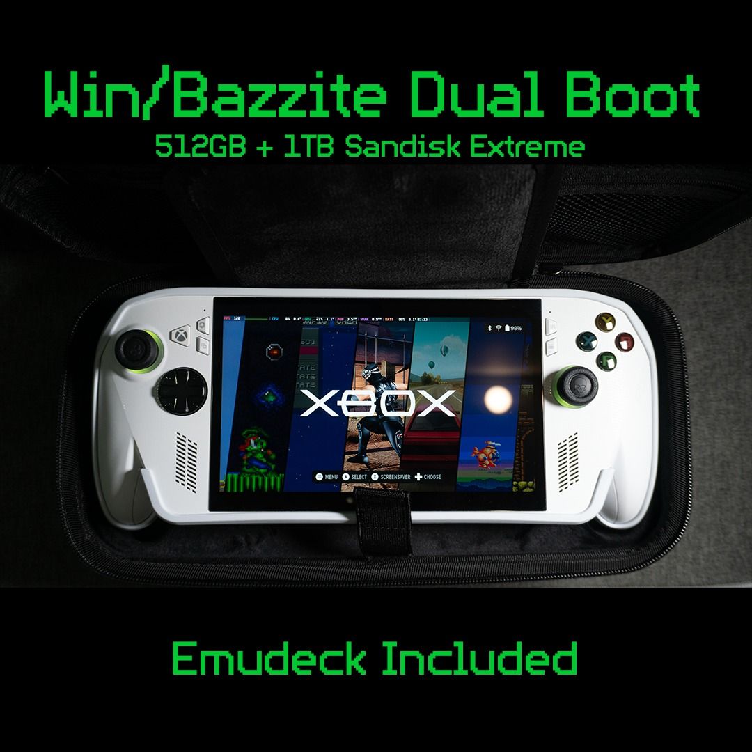 (Dual boot Windows/Bazzite with Emudeck Installed) Rog Xbox Ally 512GB ...