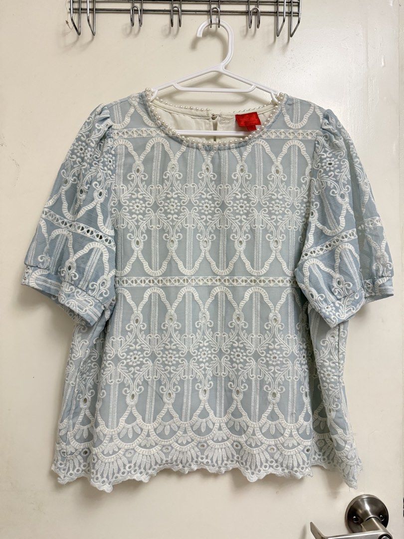 Embroidered Top with Pearl Details (Category: Blouses) located in Makati City. Submitted by kdbl_ (Listing ID 1427006777, Image 1). Description: .