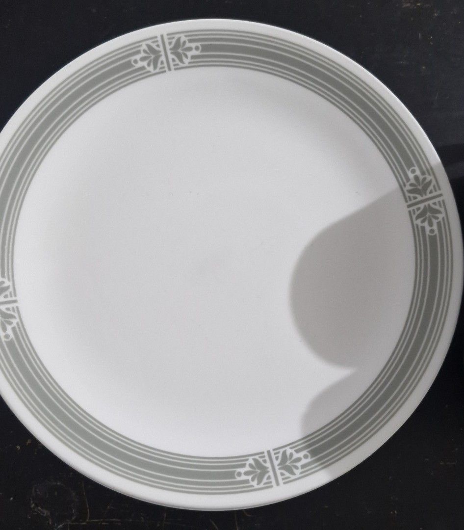 Gray Mugs and Plates Set (Category: Dinnerware & Cutlery) located in Antipolo. Submitted by angel18yna (Listing ID 1427028818, Image 2). Description: Selling my rarely used Corelles Used once or twice only Corelle Prairie Garden Gray (not complete set) 4 Dinner Plates 4 Mugs (1 Mug has a small chip see last photo).