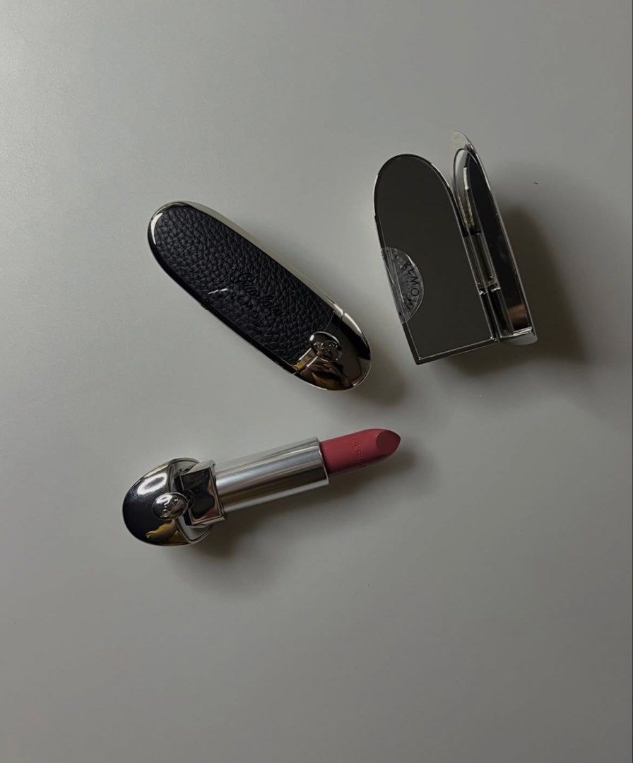 Guerlain Rouge G Case & Refill Set (Category: Makeup) located in Bulacan. Submitted by shopwithme_23 (Listing ID 1427005429, Image 1). Description: Case (perfect black case) + Refill Lipstick Shades: N03 & N06 .